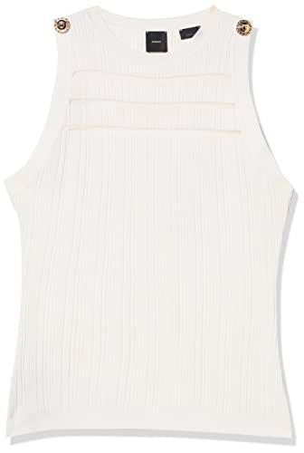 Pinko Dolomite Top Costa Viscosa Irr Camiseta, Z07_Blanco Seda