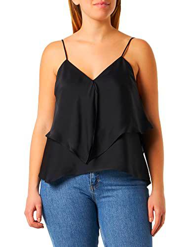 Pinko Tosato 1 Top Fluido Ultralight Camiseta, Z99_Negro Limousine