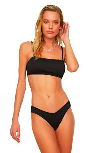 Trendyol Bikini Estructurado con Cuello en V Parte Inferior