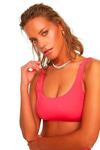 Trendyol Parte Superior de Bikini Top, Rosa, 34 para Mujer