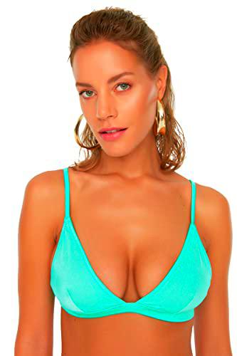 Trendyol Parte Superior de Bikini Triangular Top, Verde Menta