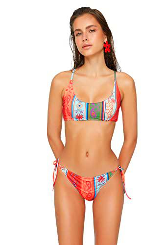 Trendyol Bikini étnico Estampado Seis Parte Inferior