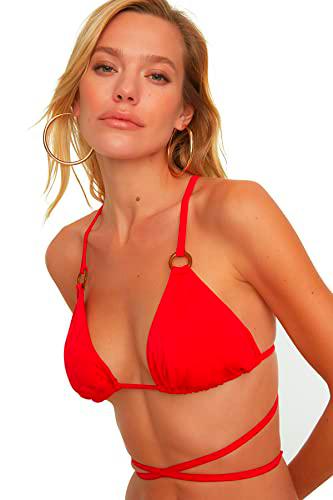 Trendyol Parte Superior de Bikini Detallada Top, Rojo