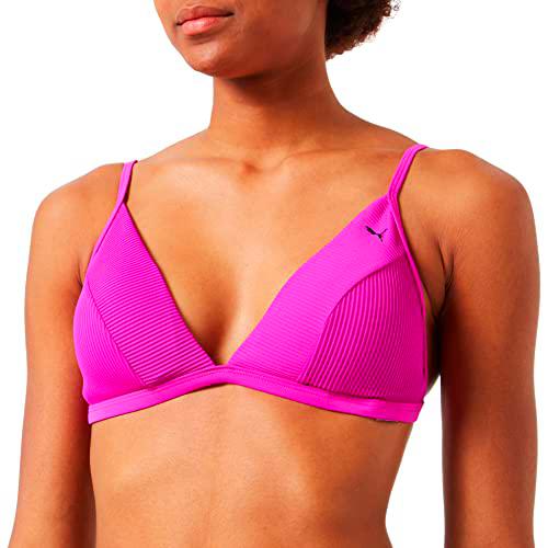 PUMA Swimwear Ribbed Triangle Top Parte Superior de Bikini