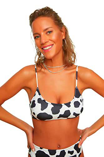 Trendyol Parte Superior de Bikini con Estampado de Animales Top