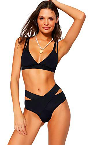 Trendyol Escote Triangular detallado en la Parte Superior del Bikini Top