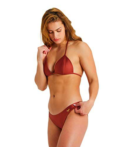 ARENA Women's Bikini Triangle Solid Dos Piezas, Mujer, Burnt, 36