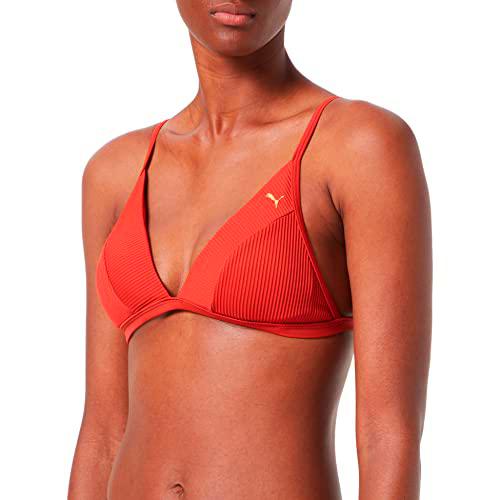 PUMA Swimwear Ribbed Triangle Top Parte Superior de Bikini