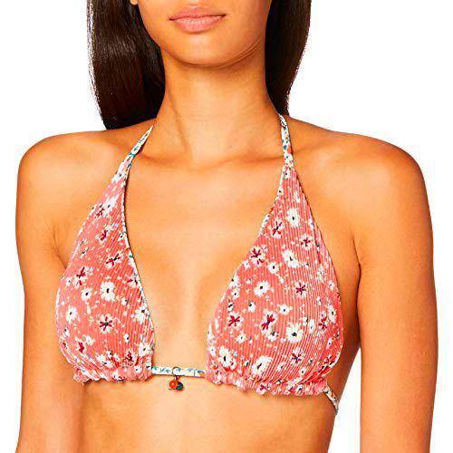 Women'secret Top de bikini halter reversible para Mujer, Rosa, 95B