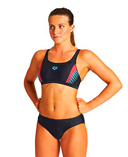 ARENA W Threefold Two Pieces, Bikini Mujer, Black-black-anguria, 44