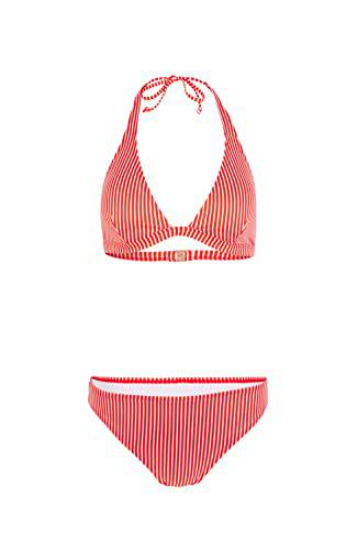 O'NEILL Marga Cruz Bikini, Mujer, 33026 Red Simple Stripe, Regular