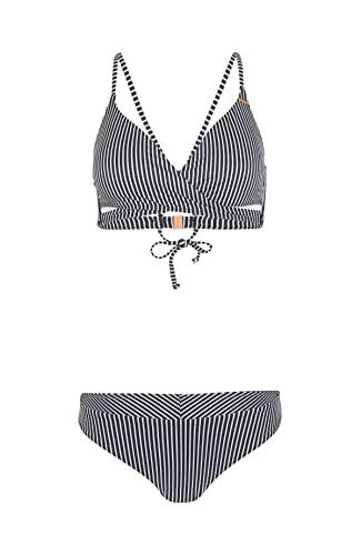 O'NEILL BAAY MAOI Bikini, Mujer, 39041 Black Simple Stripe, Regular