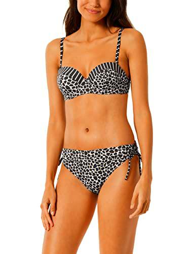 Schiesser Bandeau Bikini Set Juego, Mehrfarbig, 40 para Mujer