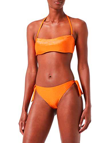 Emporio Armani Swimwear Padded Band &amp; Brazilian W/Bows Bikini Lurex Textured Yarn Juego Biquini