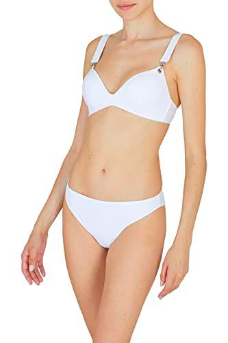 Emporio Armani Bikini brasileño para Mujer Conjunto, Blanco, S