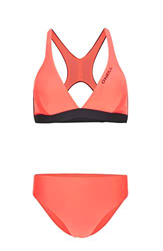 O'NEILL Hyperfreak Bikini Set, Mujer, 44022 Georgia Peach Colour Block, Regular