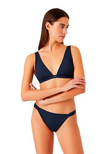 Emporio Armani Bikini para Mujer (Licra, triángulo y T-braciliano) Conjunto, Marine, XL