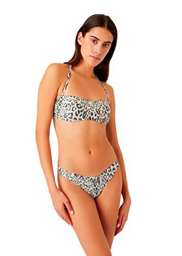 Emporio Armani Lurex-Bikini de Mujer Conjunto, Impreso Animalier, M