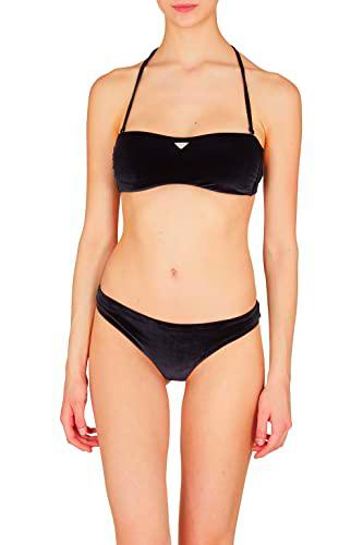 Emporio Armani Bikini brasileño para Mujer Conjunto, Negro, XS