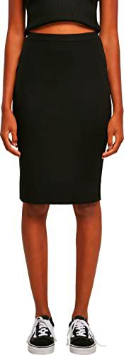 Urban Classics Ladies Rib Knit Midi-Falda para Mujer