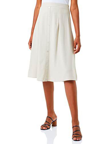 Vero Moda Vmjesmilo HW Calf Skirt Wvn Ga Falda, Forro Plateado