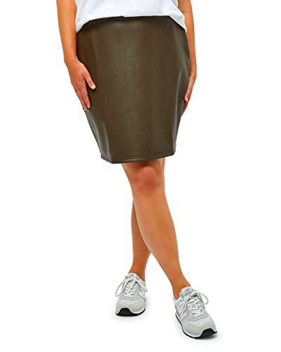 Peppercorn Linette PU Skirt Curve, Falda curva de poliuretano para Mujer