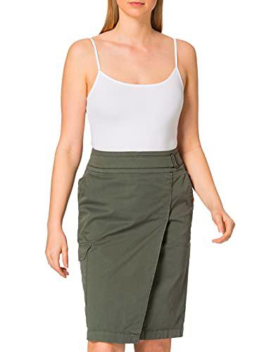 Camel Active Womenswear 3090025+72 Falda, Verde Oscuro