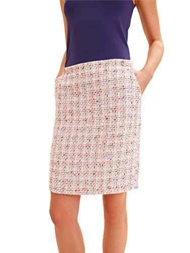 TOM TAILOR Señoras Falda 1035324, 31580 - Blue Red Boucle, 38