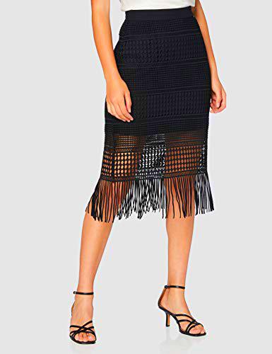 Guess Edith Skirt Falda, Negro, XS Mujer