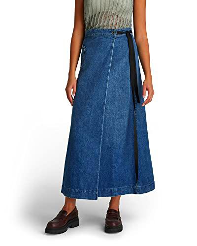 G-STAR RAW Falda A-Line Maxi Wrap, Azul (Antique Cosmic Blue C966-c945)