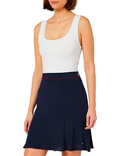 Tommy Hilfiger Vis Falda Corta Crepe Sólida Fit &amp; Flare