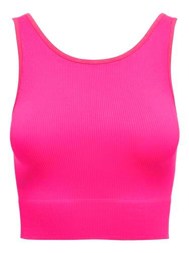 Only Play Onpjaia Life Un SL Seam Short Top Noos, Rosa GLO, XS/S Mujer