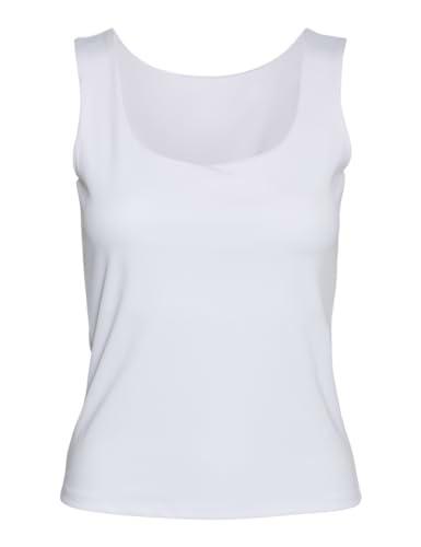 VERO MODA Vmmillion SL Square Top 2-Way Jrs Noos, Blanco Brillante