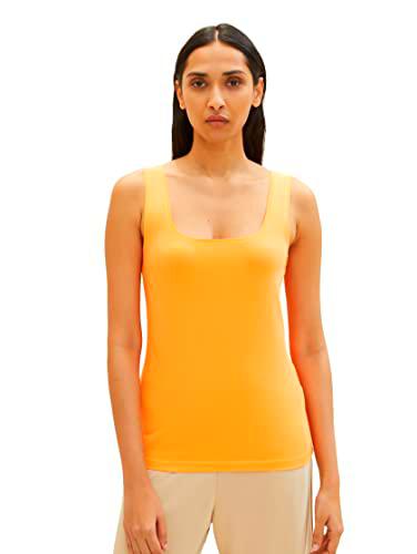 TOM TAILOR Señoras Top 1035393, 29751 - Bright Mango Orange, XL