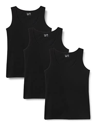 Berydale Camiseta de tirantes, Mujeres, Negro (paquete de 3), XL