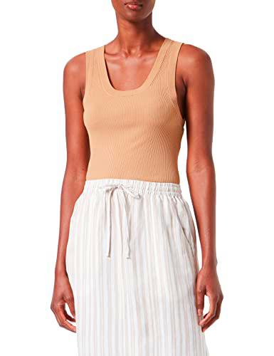 s.Oliver Top Camiseta sin Mangas, Beige, 48 para Mujer