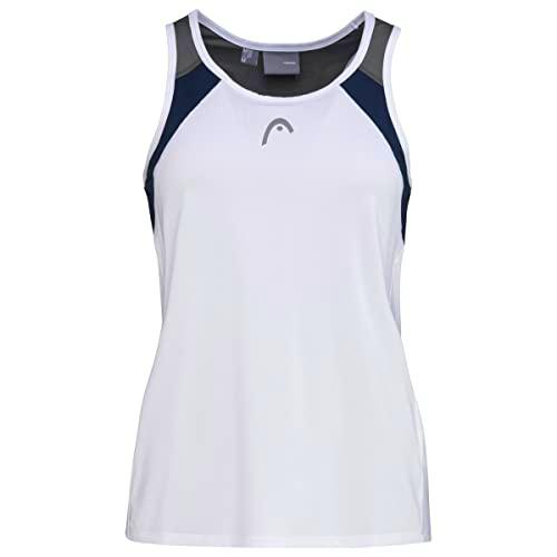 HEAD Club 22 Tank Top Women Blusas y Camisetas, Blanco/Vestido Azul, XL Womens