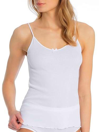 Calida Spaghetti-Top Light Camiseta Interior, Blanco (Weiss 001)