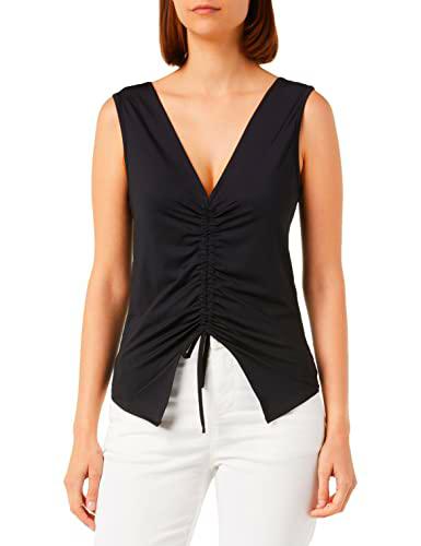 Sisley Tank Top 30mpwh004 Camiseta, Black 100, M para Mujer