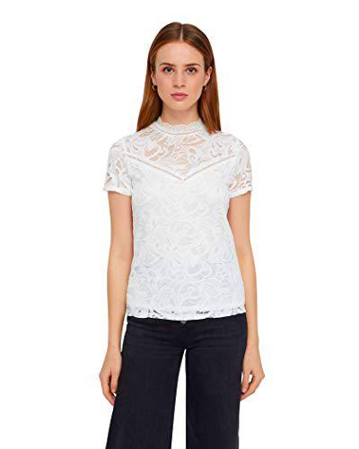 VILA CLOTHES Vistasia S/s Lace Top-Noos Camiseta sin Mangas