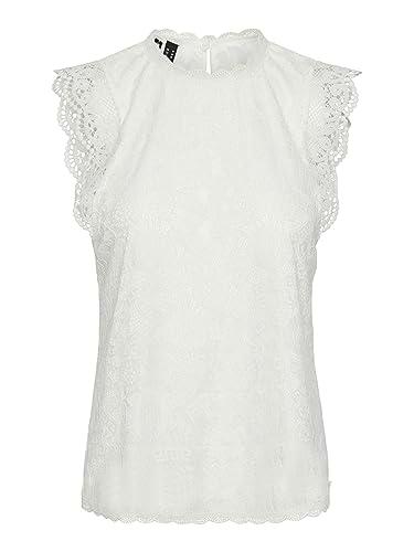 PIECES Pcolline SL Lace Top Noos BC-Camiseta de Tirantes