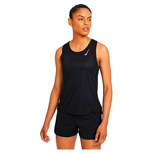 Nike DD5940 W NK DF Race Singlet Vest Women's Black/Reflective silv S