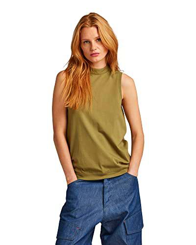 G-Star RAW Open Back Knitted Top, Tops para Mujer, Verde (smoke olive D23258-B771-B212), S