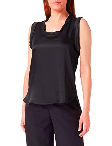 Sisley Top 52adlh00m Camiseta, Black 100, L para Mujer