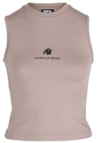 Gorilla Wear Livonia Crop Top Camiseta, Beige, Small para Mujer