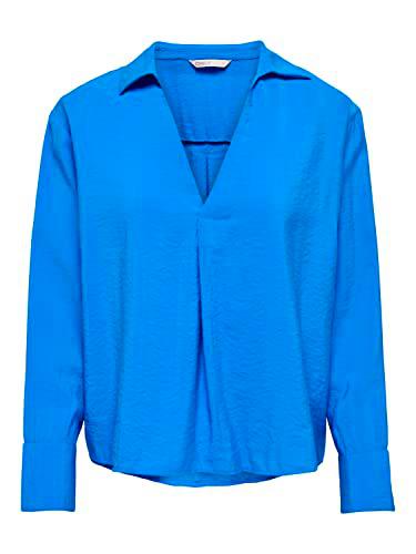 ONLY Onlkate L/S V-Neck Top Wvn, Azul Brillante, M para Mujer