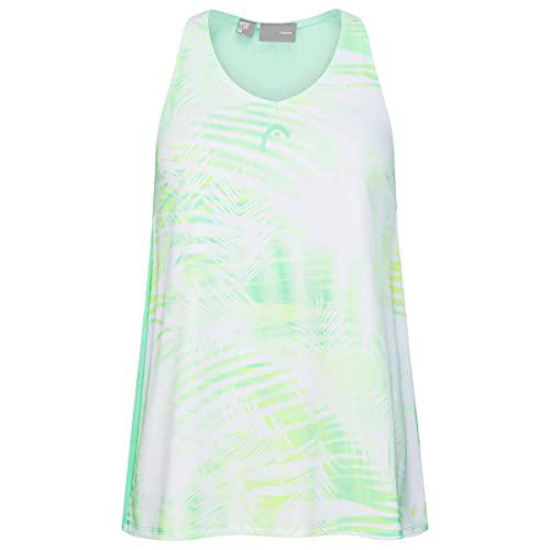 HEAD Agility Sport Tank Top Mujer Camiseta, Verde Pastel/Estampado, Large