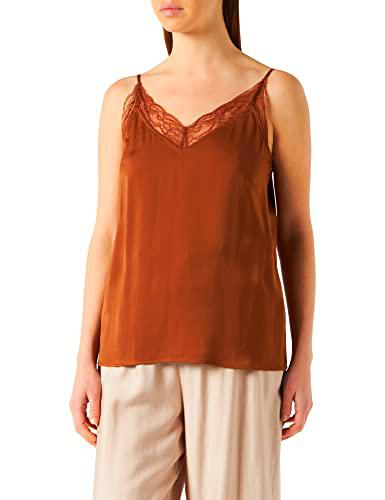 Comma Top Camiseta, 8771 Sienna Brown, 34 para Mujer