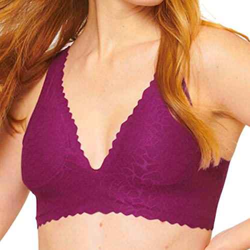 sloggi Zero Feel Lace 2.0 Top, Sujetador Mujer, Violeta (Wine), S