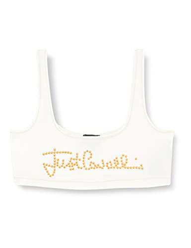 Just Cavalli Top Chaleco de Moda, 102 White Smoke, 38 para Mujer